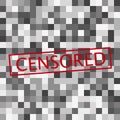 Pixel censored sign. Black censor bar concept. Royalty Free Stock Photo