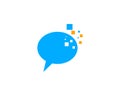 Pixel Chat Logo Design Template