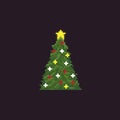 Pixel Christmas Tree Royalty Free Stock Photo