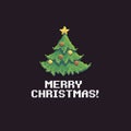 Pixel Christmas Tree Royalty Free Stock Photo