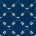 Pixel cocktail seamless pattern. 8 bit martini glass. Cocktail party background in pixel art style