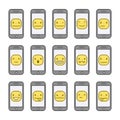 Pixel collection funny smiles and smart phones