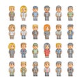 Pixel collection of smiling people Royalty Free Stock Photo