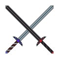 Pixel composition of two crossed big swords