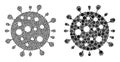 Circle Coronavirus Icon Mosaic