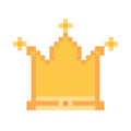 Pixel crown. Vector illustration