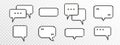 Pixel dialogue box. Chat speech. Communication box. Dialog cloud. 8-bit. Game development. Vector illustration