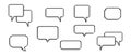 Pixel dialogue box. Chat speech. Communication box. Dialog cloud. 8-bit. Game development. Vector illustration on a