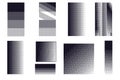 Pixel different halftone backgrounds set . 8 bit patterns bitmap dither effect. Royalty Free Stock Photo