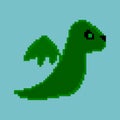 Pixel dinosaur. Royalty Free Stock Photo