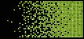 Pixel disintegration background. Decay effect. Dispersed dotted pattern. Concept of disintegration, pixel mosaic