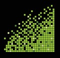 Pixel disintegration background. Decay effect. Dispersed dotted pattern. Concept of disintegration, pixel mosaic