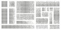 Pixel Disintegration Effect. Abstract Vector Illustration Rectangle Element set