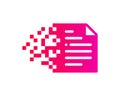 Pixel Document Icon Logo Design Element Royalty Free Stock Photo