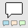 Pixel empty bubble text. Vector Illustration of pixel art