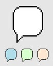 Pixel empty bubble text. Vector Illustration of pixel art