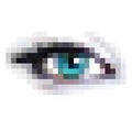 Pixel eye for high-tech beauty or science applications.