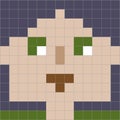 Pixel female head