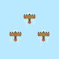 Pixel fighter airplane image 8 bit