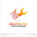 Pixel Fixer Logo. Digital Fix Logo Template Design Vector Inspiration. Icon Design