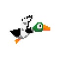 Pixel flying duck image 8 bit game
