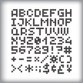 Pixel font in 4x5 pixel grid Royalty Free Stock Photo