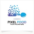 Pixel Food Logo Template Design Vector Inspiration. Icon Design