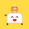 Pixel funny toaster