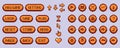 Pixel game button interface set Royalty Free Stock Photo