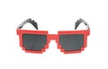 Pixel glasses isolated on white. with clipping path