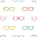 Pixel glasses. Vector illustration