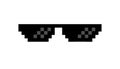 Pixel glasses vector icon