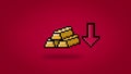 Pixel gold bars decreasing in value
