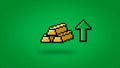 Pixel gold bars increasing in value