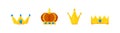 Pixel gold crowns and tiaras set
