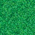 Pixel grass texture background, green retro square grass pattern