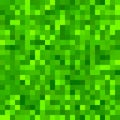 Pixel grass texture background, green retro square grass pattern