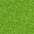 Pixel grass texture background, green retro square grass pattern