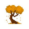 Pixel green summer tree