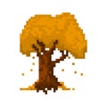 Pixel green summer tree