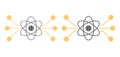 Pixel Halftone Atomic Circuit Icon Royalty Free Stock Photo