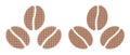 Pixel Halftone Cacao Beans Icon