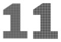 Pixel Halftone Digit One Icon Royalty Free Stock Photo