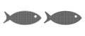 Pixel Halftone Fish Icon