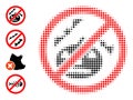 Pixel Halftone Forbidden Halloween Icon and Other Icons Royalty Free Stock Photo