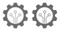 Pixel Halftone Gear Sensor Icon