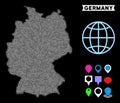 Pixel Halftone Germany Map