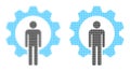 Pixel Halftone Human Resources Icon