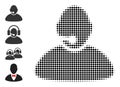 Pixel Halftone Operator Icon and Source Icons Royalty Free Stock Photo