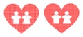 Pixel Halftone Romantic Heart Icon